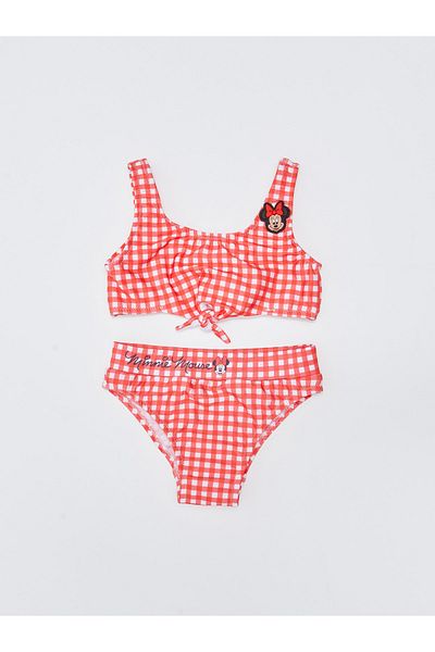 LC Waikiki Flexibles Stoff-Bikini-Set mit Minnie-Maus-Aufdruck für Baby-Mädchen