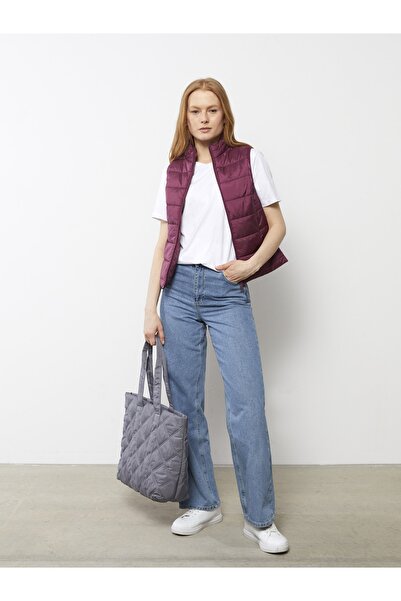 LC Waikiki Kadın Dik Yaka Düz Şişme Yelek