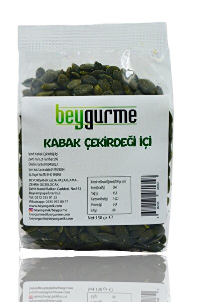 BEYGURME Çiğ Kabak Çekirdeği İçi 150gr (PESTİSİT VE AFLATOKSİN ANALİZLİ)