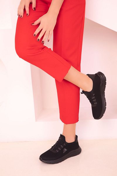 SOHO Black-Black Women's Sneakers 18076