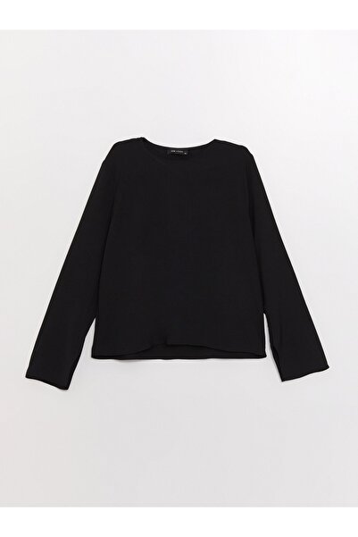 LC Waikiki Дамска блуза с кръгло деколте с дълъг ръкав