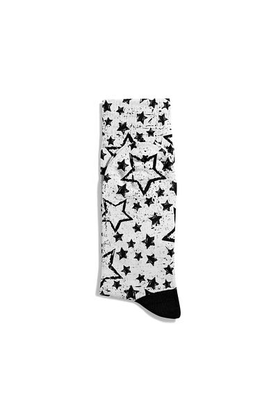 Eğlenceli Çoraplar Geometric Star Star Pattern Fun Socks - Ecsoket364