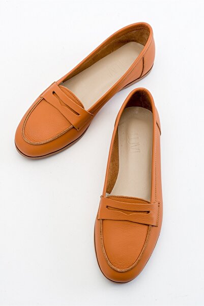 LuviShoes F02 Дамски балерини със светлокафява кожа