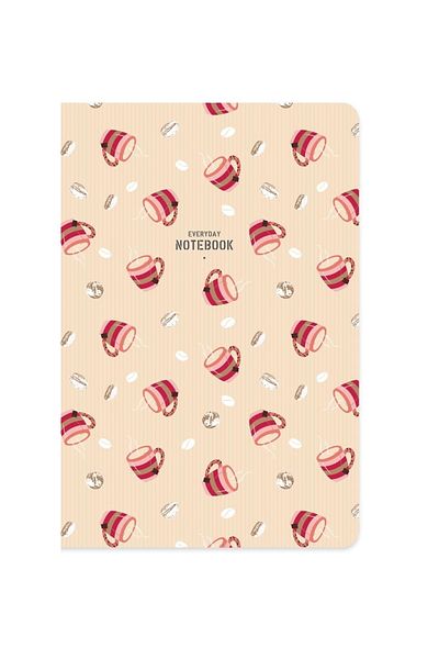 KESKİN COLOR 18.5x26 Cm 58 Sheets Unlined Wire Stitched Notebook Cardboard Cover 70 Gr Ivory Paper