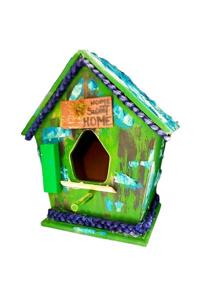Home Decorative Wooden Colorful Bird House/Bird's Nest Green