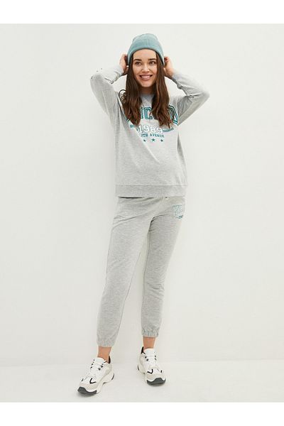 LC Waikiki Printed Maternity Jogger Sweatpants with Elastic Waist