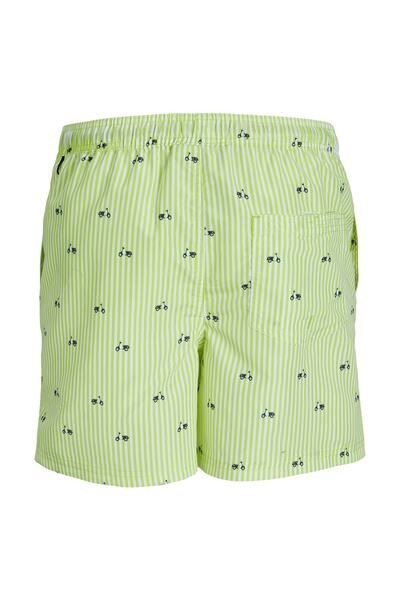 Jack & Jones Dar Açık Yeşil Erkek Şort Jpstfıjı Jjswım Mını Strıpe Ly