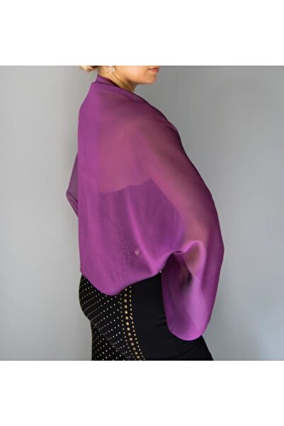 es moda shop Amylee Şifon Şal Bolero Mor