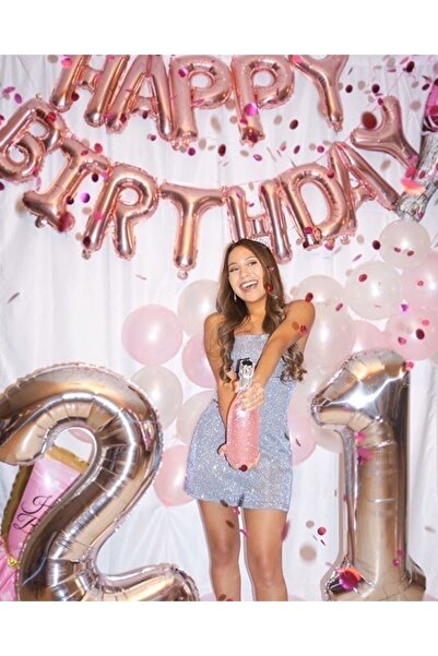 MFM مجموعة بالونات من رقائق الفضة للحفلات بعمر 21 عامًا