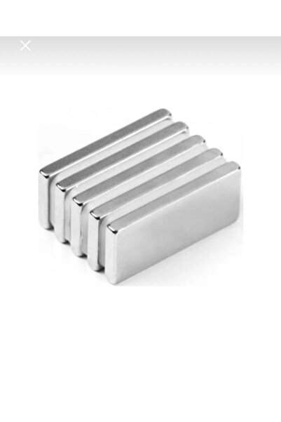 AYMAGNET Ay Magnet 5 Adet 20x10x3 Mm Süper Güçlü Neodyum Mıknatıs Magnet