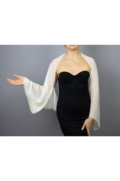 es moda shop Amylee chiffon shawl off white