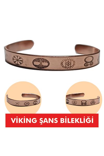 KAVELE 100% Pure Copper Viking Lucky Bracelet Copper Bracelet Unisex
