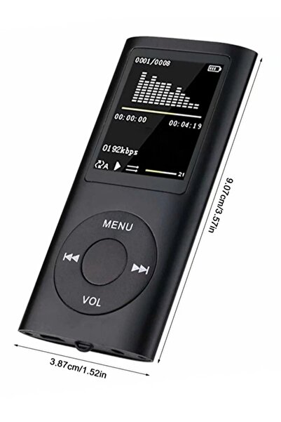 Tastech 8 Gb Dahili Hafızalı Mp3 Çalar Ses Kayıt Fm Radyo Sd Kart Girişli Mp4 Player 1.8 Inç Renkli Ekran