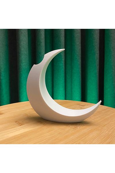 Root Made 13cm Decorative Moon Shaped Plastic Tabletop Vase - Flower Pot