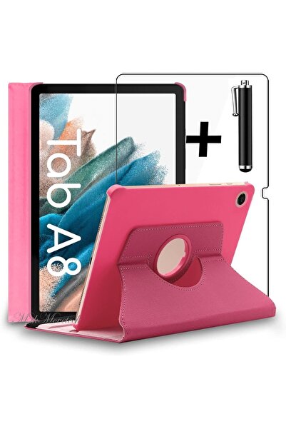 m.tk moveteck Samsung Galaxy Tab A8 10.5 Sm-x200 Kılıf Dönebilen 360 Tablet Kılıfı + Ekran Koruyucu Cam +kalem Set