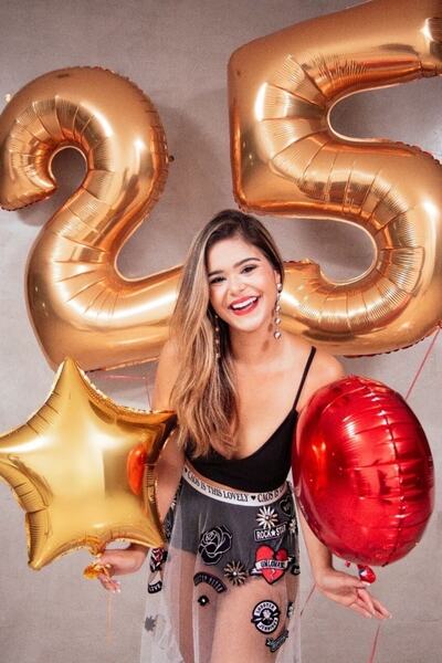 MFM مجموعة بالونات من رقائق الذهب بحجم 25 عامًا للحفلات