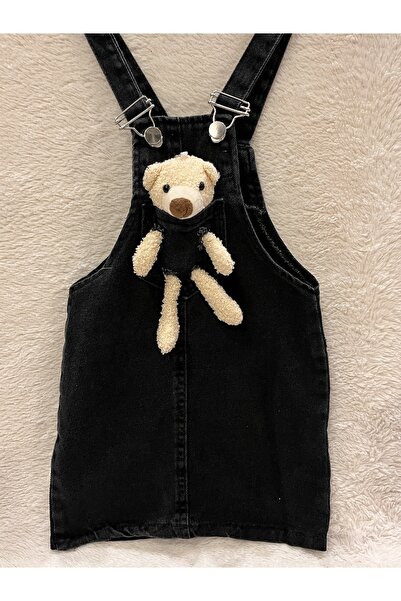 MASALBABY Adjustable Strap Salopet Dress / Jeans Gilet with Teddy Bear Accessory