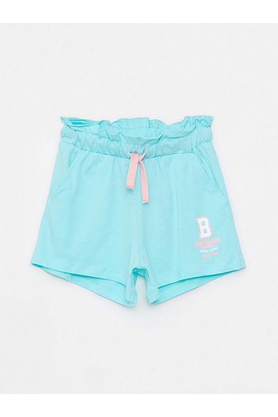 LC Waikiki Printed Elastic Waist Shorts for Girls