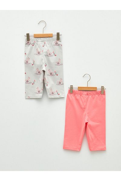 LC Waikiki Baby Girl Pajama Bottom with Elastic Waist, 2-Piece