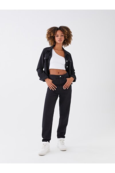 LC Waikiki Ψηλόμεσο Mom Fit Γυναικείο Jean Παντελόνι