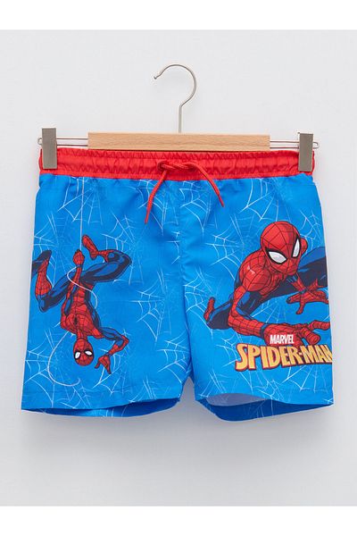 LC Waikiki Chłopięce szorty kąpielowe z nadrukiem Spidermana, szybkoschnące