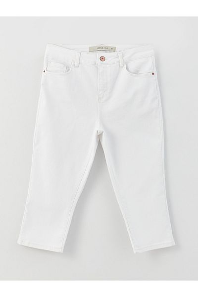 LC Waikiki Slim Fit Jeans Capri für Damen mit normaler Taille