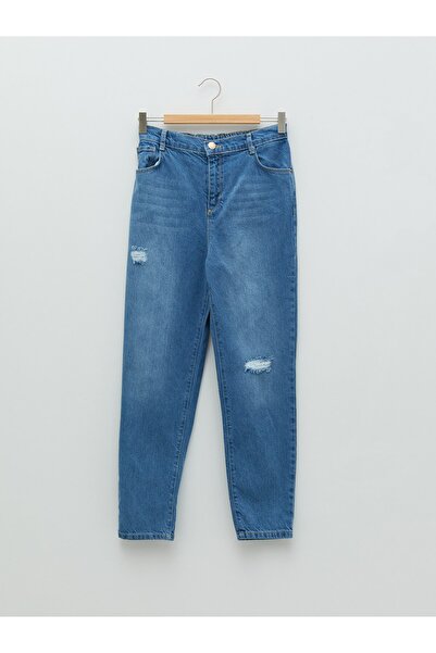 LC Waikiki Pantaloni Mom Jean pentru fete din bumbac de bază