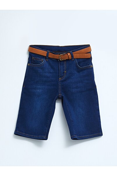 LC Waikiki Basic Erkek Çocuk Jean Şort Ve Kemer