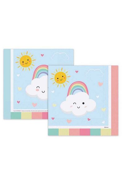 Acar Süs 8 Pieces 33x33cm Rainbow Cloud Napkin