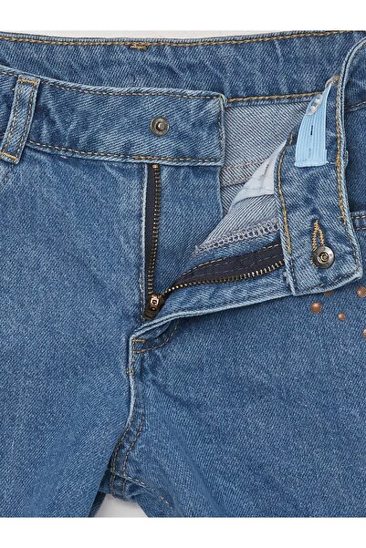 LC Waikiki Dívčí džínové šortky s potiskem (K-167)