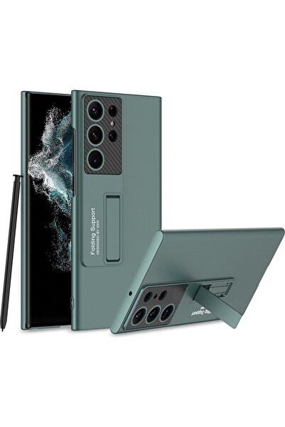 Case 4U Samsung Galaxy S23 Ultra Uyumlu Kılıf Kamera Korumalı Standlı Ays Sof...