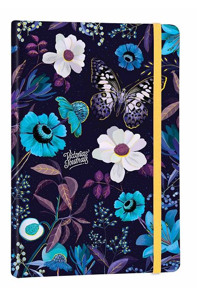 Victoria's Journals Hard Cover Vegan Leather 192 Pages A6 80 gr Lined Notebook