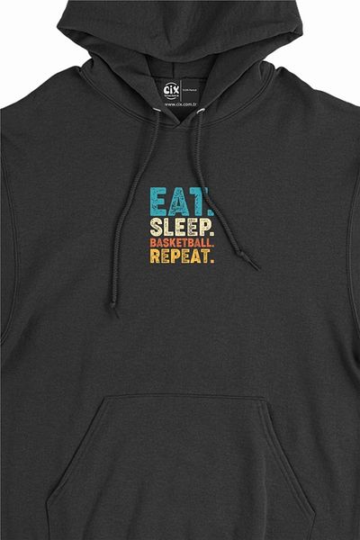 Cix Eat Sleep Repeat Bassket Hanorac cu glugă Minimal