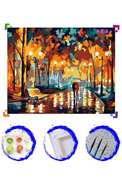 PlusHobby Romantik Yürüyüş Sayılarla Boyama Seti 60x75cm Tuval