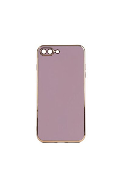 Rivor Apple Iphone 7/8 Plus Uyumlu Kılıf Parlak Kenarlı Altın Işlemeli Kamera...