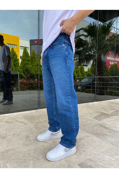 XPUPPETWEAR Dark Blue Wash Baggy Jean