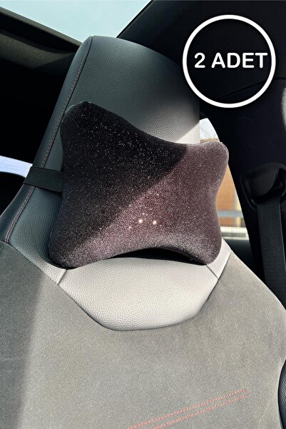 TASARIM ARABAM ATİKE ELİF AKIN Pernă pentru gât cu sclipici negru 2 bucăți