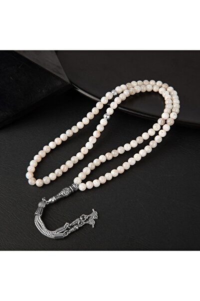 Safnaturel Ay Taşı Doğal Taş Tesbih 99luk – 6mm