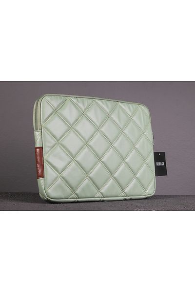 BBACK حقيبة لابتوب / كم مبطن جلد صناعي الأبعاد الداخلية: 24.5 × 34.5 سم نعناعي