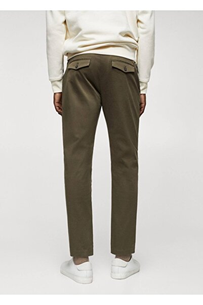 MANGO Man Tapered Kesim Pamuklu Cropped Pantolon