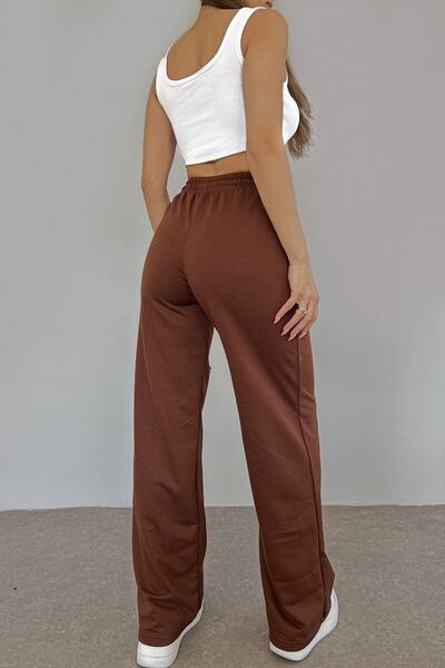 Sun Victoria Γυναικείο φούτερ με ραγισμένο παντελόνι με φαρδύ πόδι