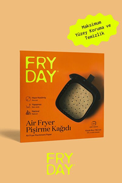 Fryday ® Air Fryer Pişirme Kağıdı - Küçük Boy 18.2cm - 24 Adet