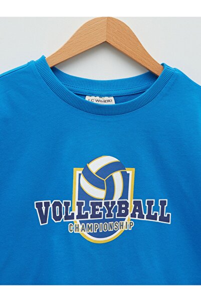 LC Waikiki Tricou din bumbac pentru fete - decolteu, imprimat, maneca scurta