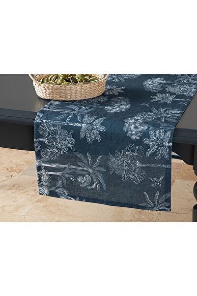 English Home Τοάλες Φυτών Ράνερ 45x150 εκ. Σκούρο Ναυτικό Μπλε