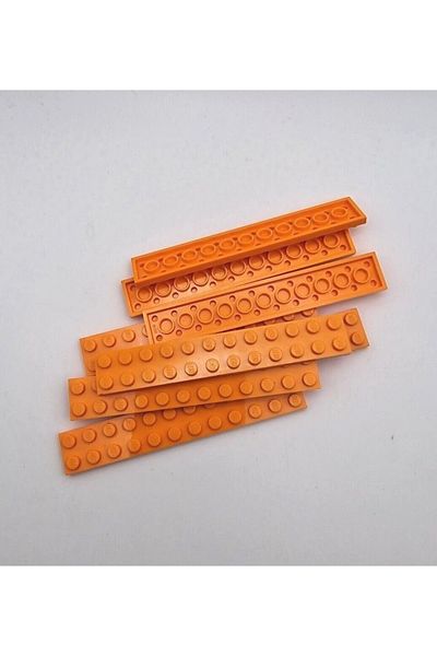 LEGO Original Custom Moc Accessory Creator Plate 2 X 12 Flat Brick Orange 2 Pieces Will Be Sent