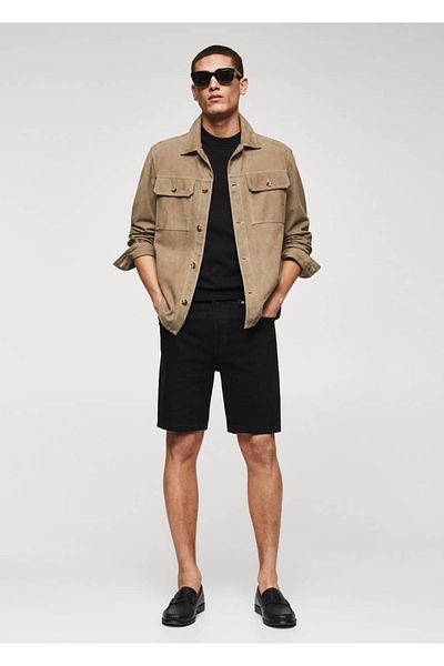 MANGO Man Denim-Bermudashorts mit normaler Passform