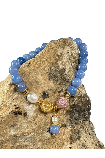 GO Sİ ON Natural Akumarin and Najaf Stone Bracelet Goon Bracelet Pearl Bracelet