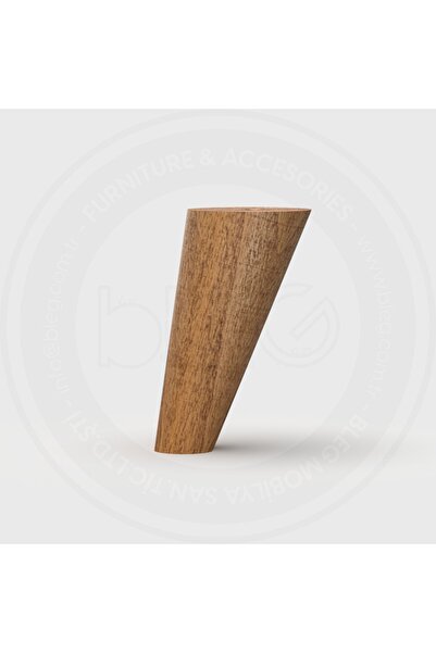 BLEG 4 X 10cm Ahşap Mobilya Ayağı - Açılı Konik Ayak - Ceviz