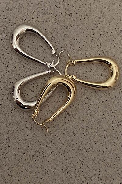 AMORE.İST STORE Dikdörtgen Halka Küpe