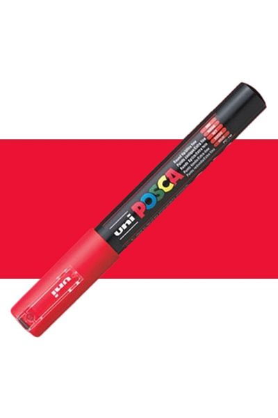 Uni قلم Posca Marker Pc-1m (0.7mm) أحمر